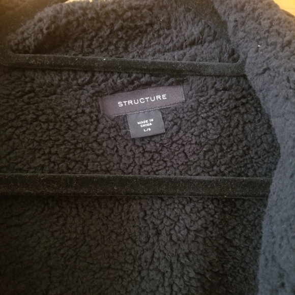 Men's Structure Black Marble Knit Sweater Size L - Picture 4 of 7